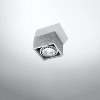 Sollux Lighting Spot plafonnier LED QUATRO GU10 AR111, 220-240V, IP20, aluminium, Gris, sans ampoule LED