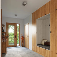 Sollux Lighting Spot plafonnier LED QUATRO GU10 AR111, 220-240V, IP20, aluminium, Gris, sans ampoule LED