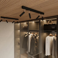 Sollux Lighting Spot LED plafond noir EYETECH, 6xG9 douille, IP20, aluminium or mat laiton, 220-240V