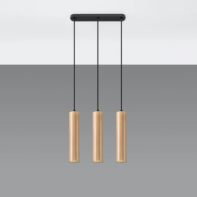 Sollux Lighting LINO 3 suspension, compatible LED, IP20, 220-240V, finition Aluminium Or Mat