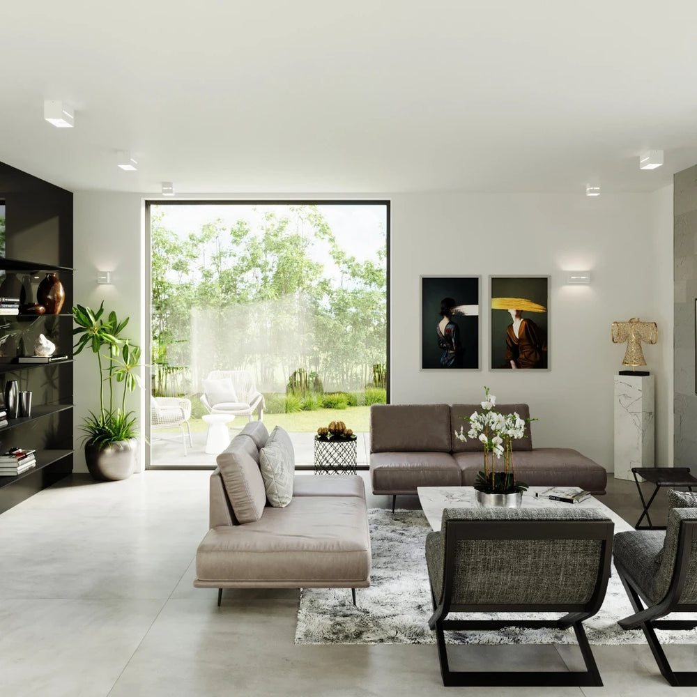 Applique murale Sollux Lighting LOBO MAXI Blanc, compatible LED 50W, IP20, Aluminium, certifiée CE RoHS