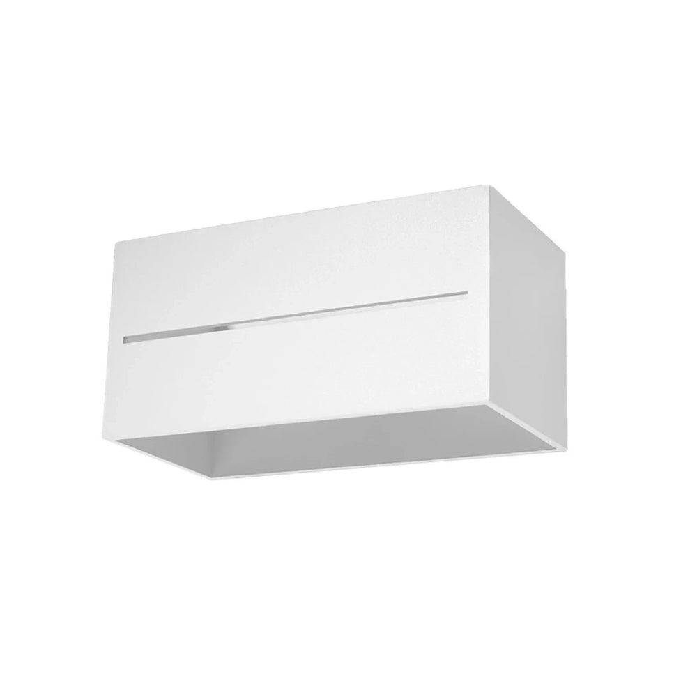Applique murale Sollux Lighting LOBO MAXI Blanc, compatible LED 50W, IP20, Aluminium, certifiée CE RoHS