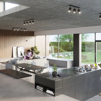 Sollux Lighting MERIDA projecteur LED de plafond Noir, 4xGU10, IP20, aluminium, CE RoHS, 220-240V