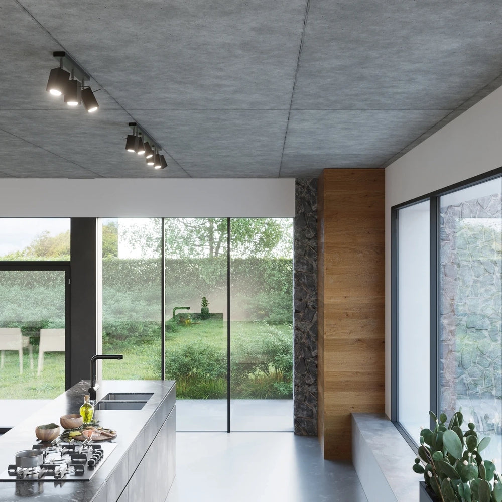 Sollux Lighting MERIDA LED ceiling spotlight Black, 4xGU10, IP20, aluminium, CE RoHS, 220-240V