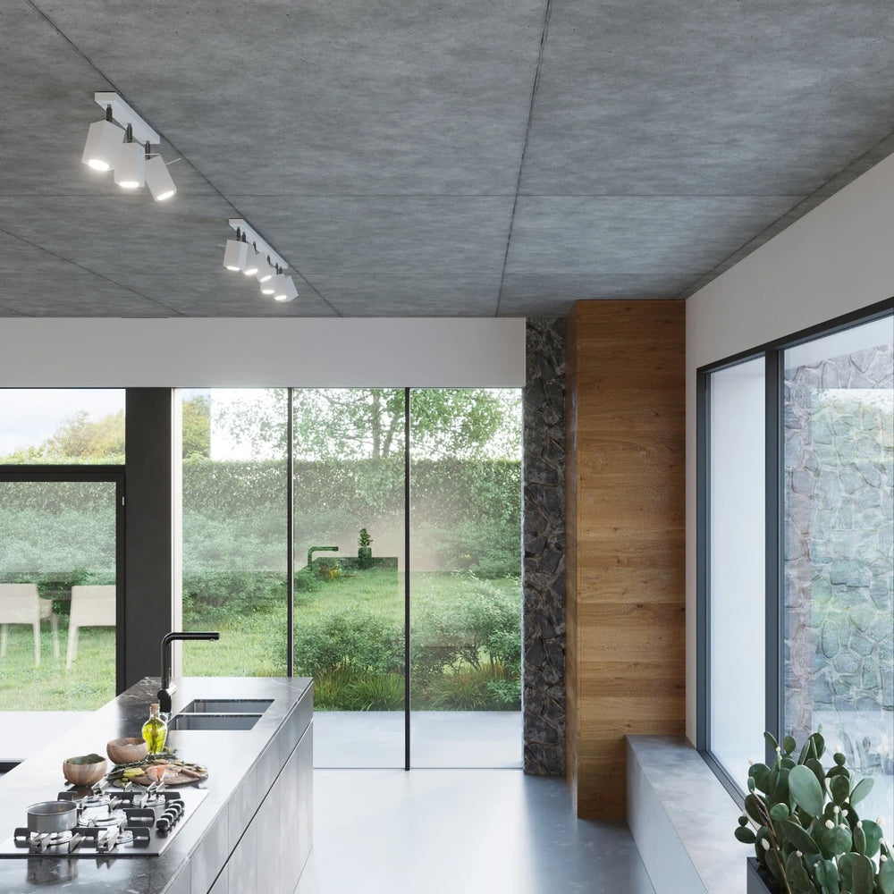 Spot LED de plafond Sollux Lighting MERIDA Blanc, 4 x GU10, IP20, Aluminium, 220-240V, CE RoHS