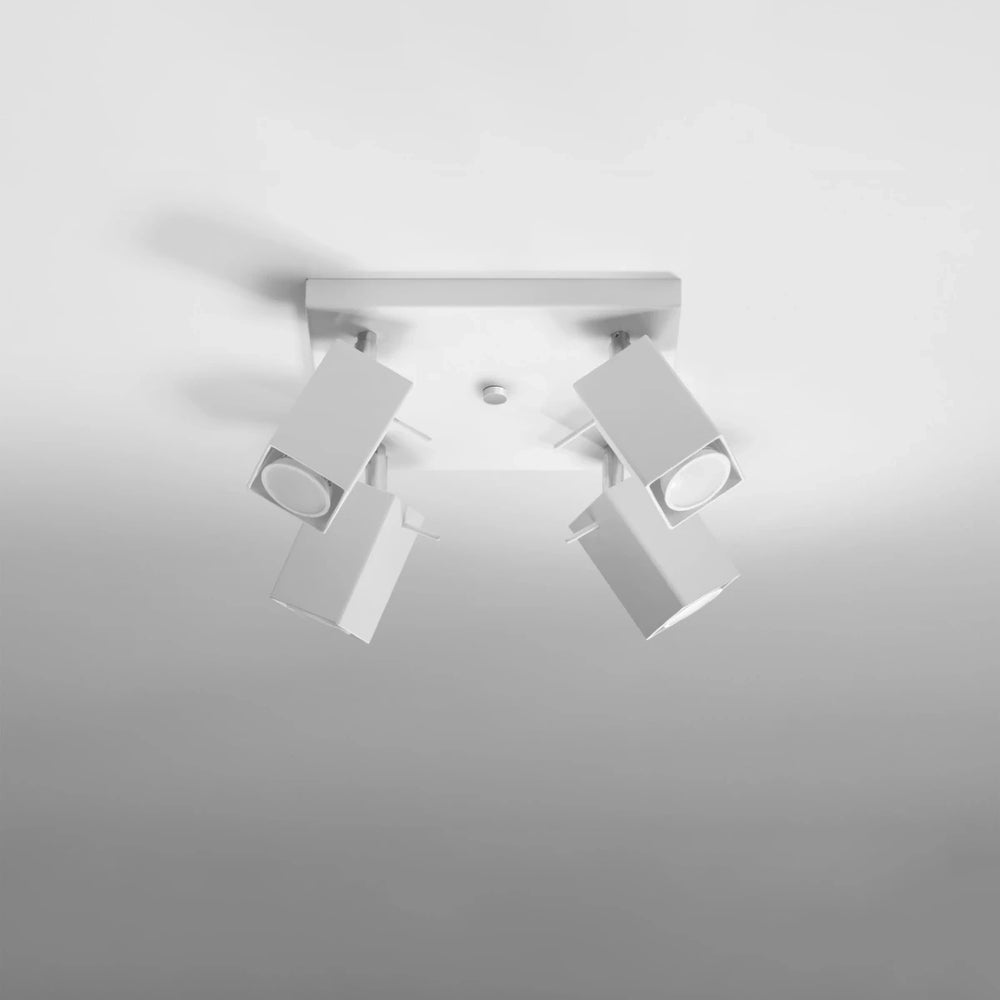 Spot LED de plafond Sollux Lighting MERIDA Blanc, 4 x GU10, IP20, Aluminium, 220-240V, CE RoHS