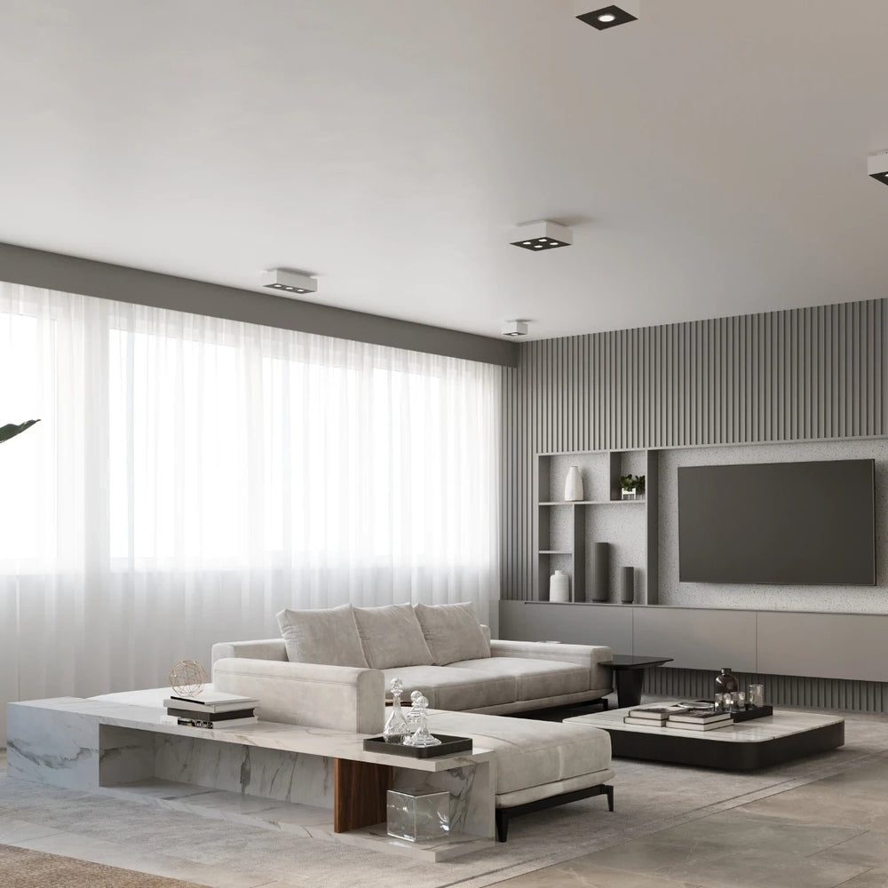 Sollux Lighting MONO 2 projecteur LED de plafond Blanc, aluminium, IP20, 220-240V, CRI 80, 50W max, CE RoHS