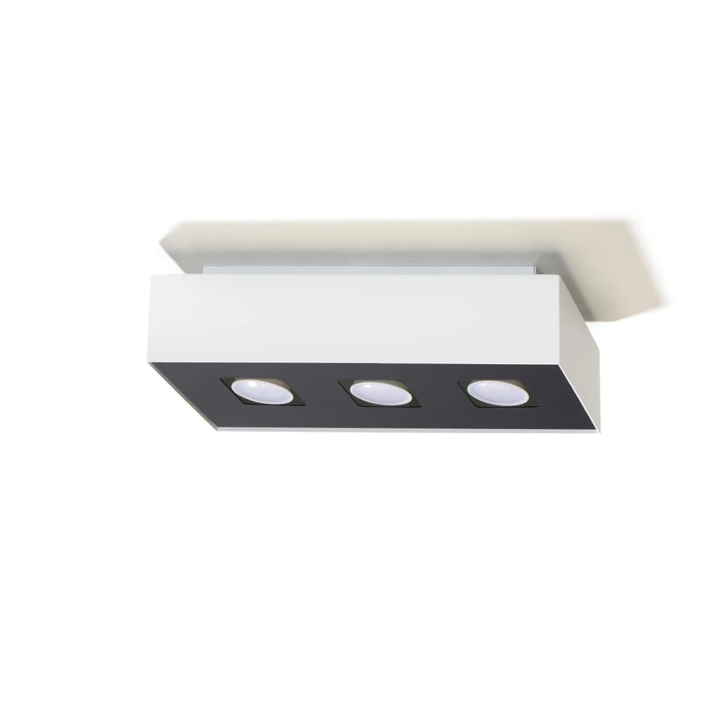 Spot LED de plafond Sollux Lighting MONO 3, Blanc, Aluminium, IP20, 220-240V, CRI 80, CE RoHS