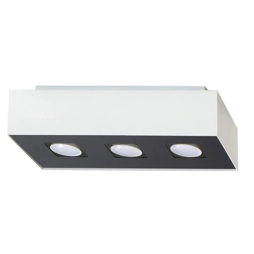 Spot LED de plafond Sollux Lighting MONO 3, Blanc, Aluminium, IP20, 220-240V, CRI 80, CE RoHS