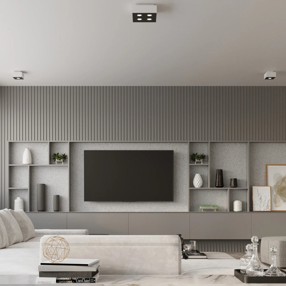 Spot LED de plafond Sollux Lighting MONO 3, Blanc, Aluminium, IP20, 220-240V, CRI 80, CE RoHS