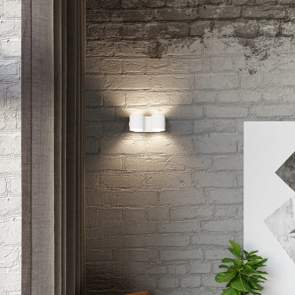 Sollux Lighting ORBIS 2 applique murale compatible LED, IP20, 220-240V, Finition Aluminium Or Mat, CE RoHS