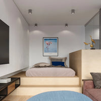 Spot encastré plafond Sollux Lighting TIUBE, prêt pour LED, IP20, 220-240V, 50W max, Aluminium doré mat