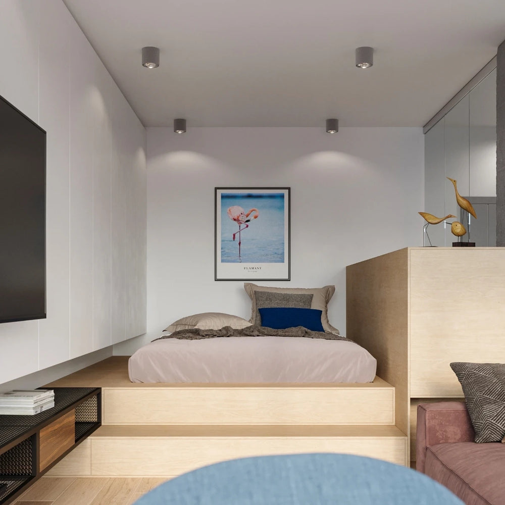 Spot encastré plafond Sollux Lighting TIUBE, prêt pour LED, IP20, 220-240V, 50W max, Aluminium doré mat