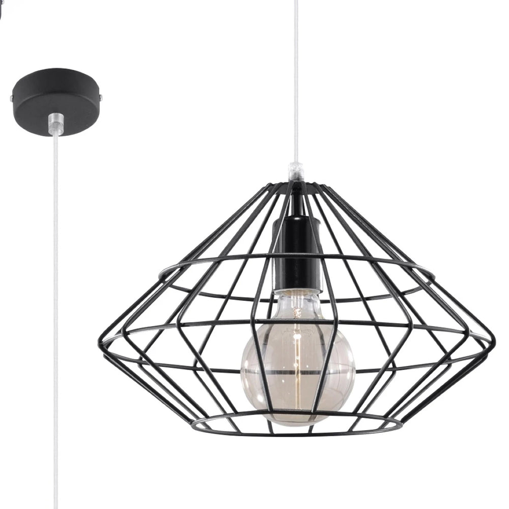 Sollux Lighting UMBERTO lampe suspension LED, Noir, IP20, Aluminium, 220-240V, max 50W, CE RoHS