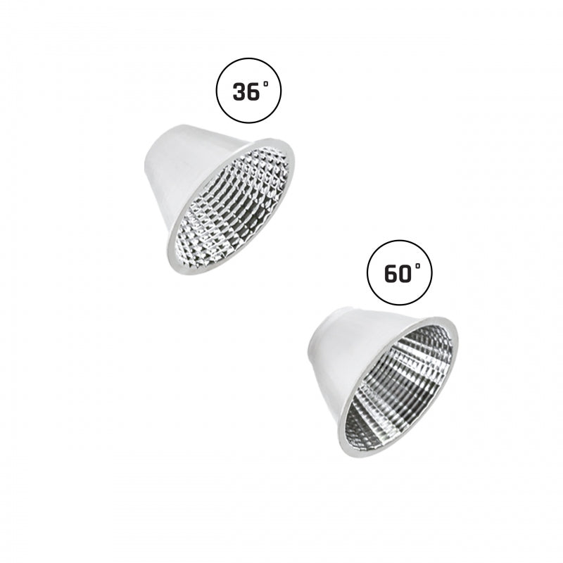 Spectrum ANDROMEDA Spot LED sur rail 3-Phases 15-27W 3000K 3000 lumens CRI>90 36° 60° IP20 Aluminium Blanc