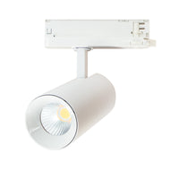 Spectrum ANDROMEDA Spot LED sur rail 3-Phases 15-27W 3000K 3000 lumens CRI>90 36° 60° IP20 Aluminium Blanc