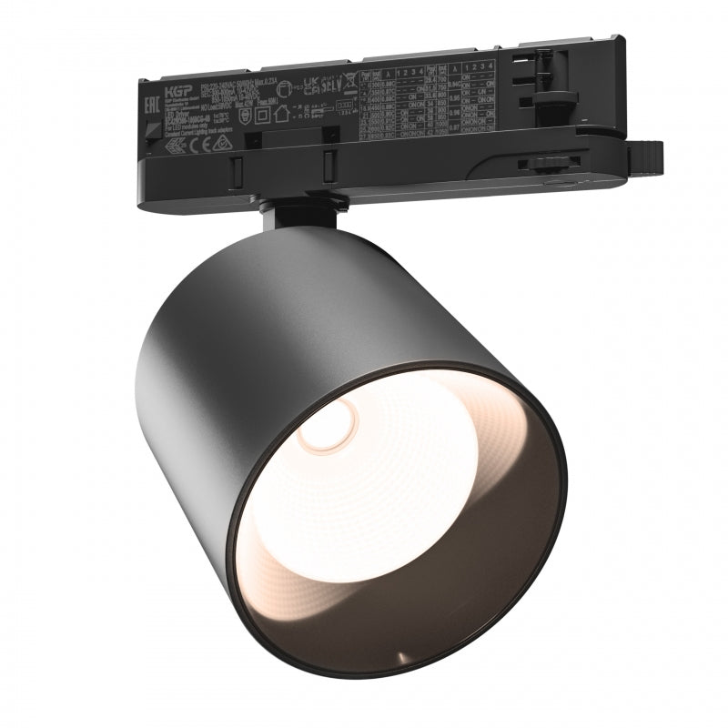 Spectrum ARTEMIDA Maxi Projecteur LED sur rail 3-Phases 12-42W 3000K 4500 lumens CRI>90 IP20 Aluminium Noir