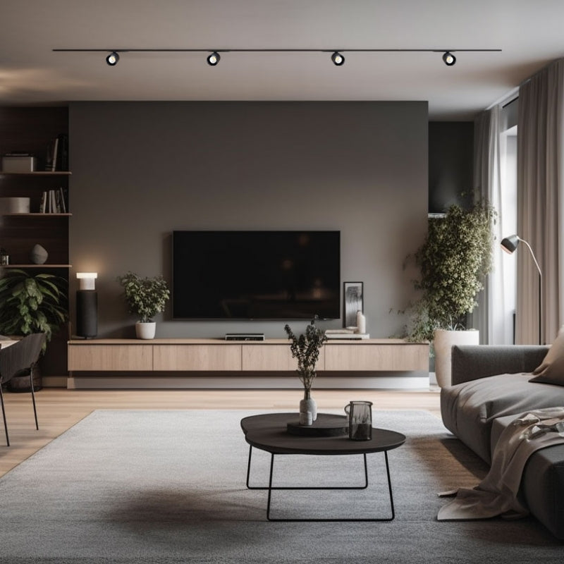 Spectrum ARTEMIDA MINI Projecteur LED sur Rail 3-Phases 20W 4000K CRI>90 230V IP20 Aluminium Noir