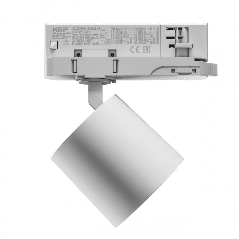 Spectrum ARTEMIDA MINI Projecteur sur rail LED 3-Phases 6.5-20W 4000K 230V 2300 lumens CRI>90 IP20 Blanc