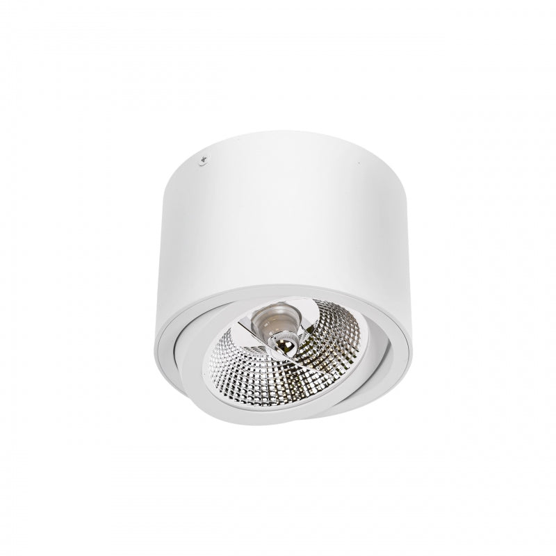 Spectrum CHLOE AR111 GU10 LED Ceiling Light, Adjustable Round White, Surface Mounted, IP20 20W Max