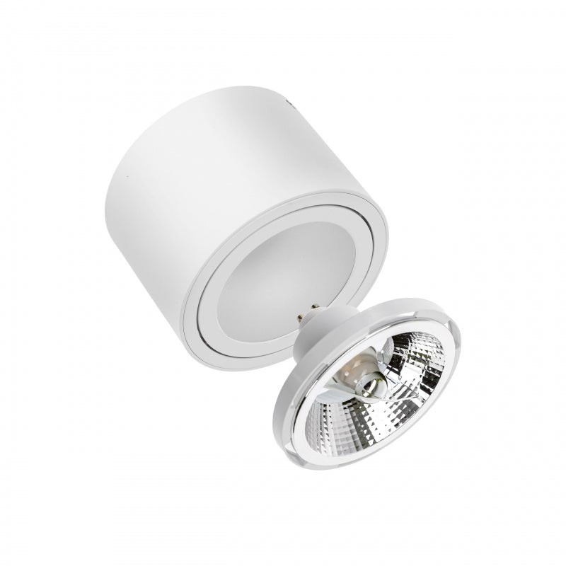 Spectrum CHLOE AR111 GU10 LED Ceiling Light, Adjustable Round White, Surface Mounted, IP20 20W Max