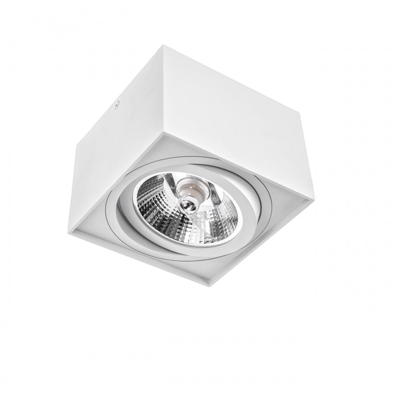 Plafonnier LED en saillie Spectrum CHLOE AR111 GU10, IP20 boîtier en aluminium blanc, 20W max 250V