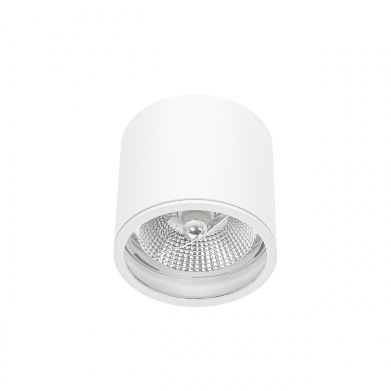 Spectrum CHLOE AR111 GU10 Surface Mounted Ceiling Light IP65 White Aluminum 250V Indoor Outdoor
