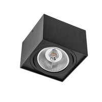 Spectrum CHLOE AR111 GU10 surface-mounted LED luminaire, 20W max, IP20, Black aluminum ceiling light