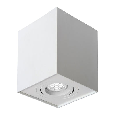 Spot encastré au plafond LED Spectrum CHLOE GU10, carré orientable Blanc IP20, boîtier en aluminium 250V