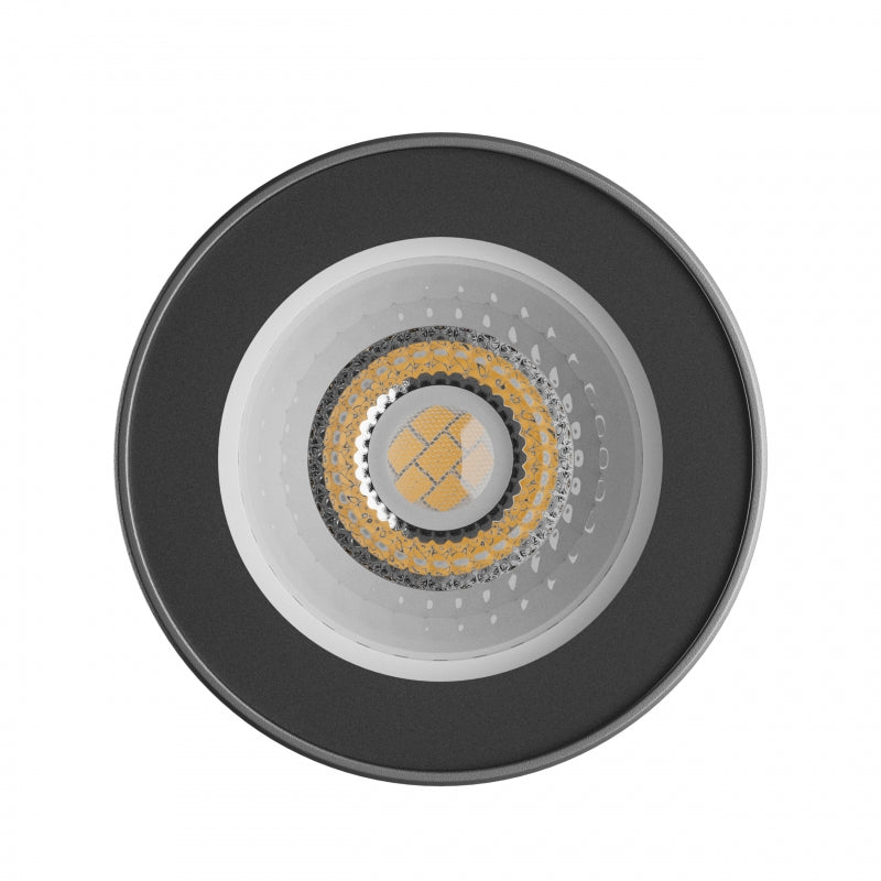 Spectrum CHLOE GU10 LED surface light Black round IP44 aluminium housing 250V indoor use