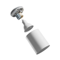 Spectrum CHLOE GU10 Surface Mount LED Spot Light 250V IP44 Aluminium White Round 70x90mm