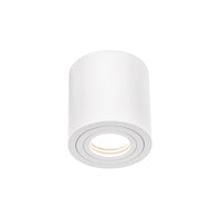Luminaire de plafond en saillie Spectrum CHLOE GU10, Blanc, IP65, Aluminium Verre, 250V, 90x97mm