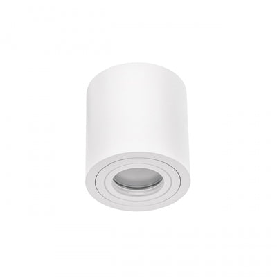 Luminaire de plafond en saillie Spectrum CHLOE GU10, Blanc, IP65, Aluminium Verre, 250V, 90x97mm