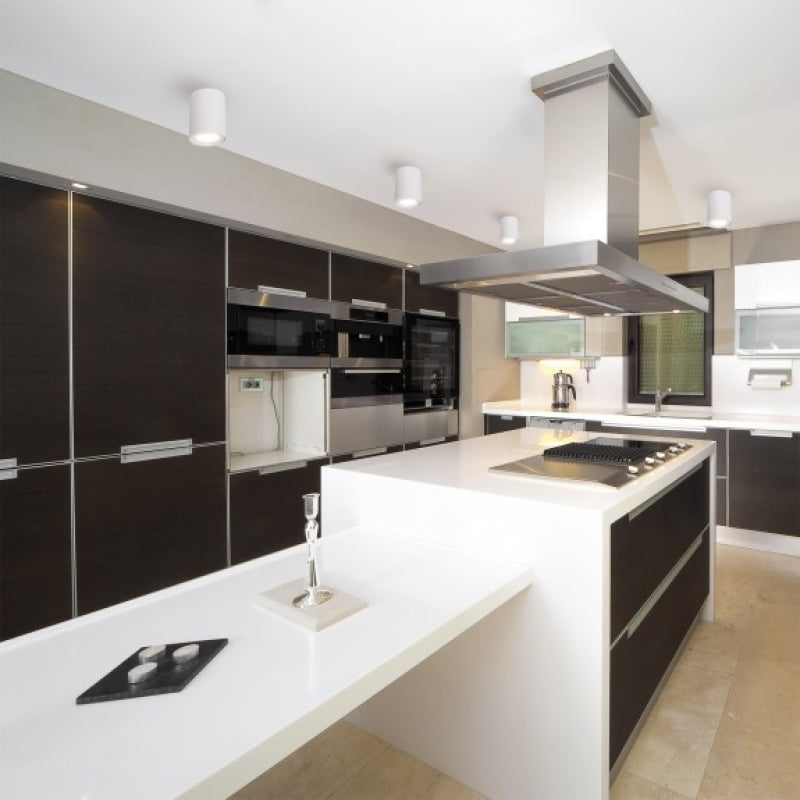 Spectrum CHLOE GU10 Surface Mounted LED Spot, IP20, 250V, Adjustable Round White Aluminum Housing