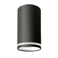 Spectrum CHLOE Mini Ring surface-mounted ceiling luminaire GU10 230V IP20 Black aluminum 55x107mm