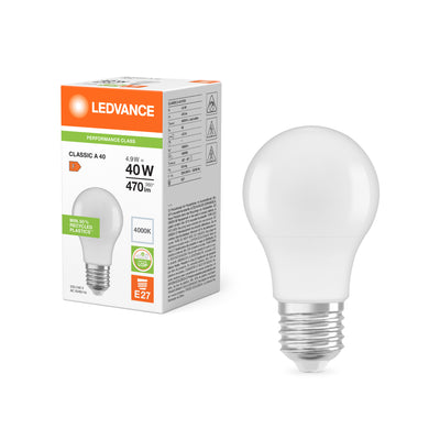 Ledvance Classic LED E27 Bulb 4.9W 4700 lumens 4000K Cool White replaces 40W lamp