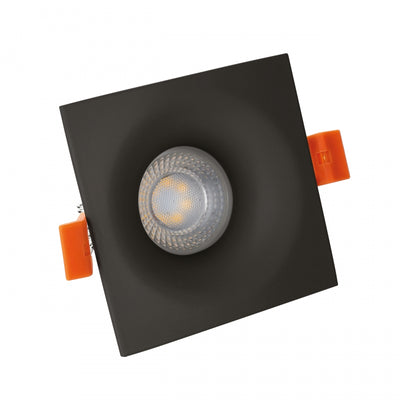 Spot encastré LED Spectrum FIALE V GU10 Noir, 85x85mm, IP20, 250V, corps en aluminium