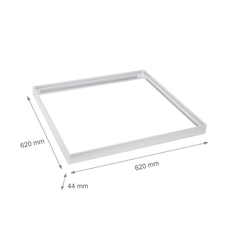 Cadre Spectrum pour luminaire ALGINE 620x620mm en saillie, aluminium et plastique, profil mince 43mm