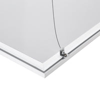 Câbles de suspension Spectrum pour luminaire suspendu ALGINE 600x600mm ou 300x1200mm, acier 1m, argent, 4 pièces