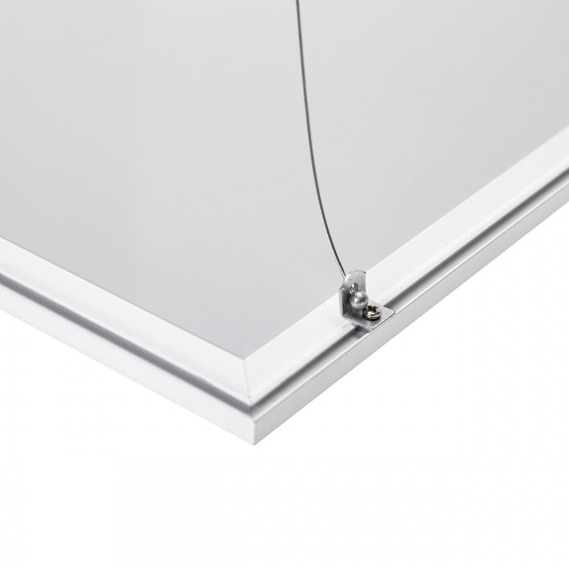 Câbles de suspension Spectrum pour luminaire suspendu ALGINE 600x600mm ou 300x1200mm, acier 1m, argent, 4 pièces