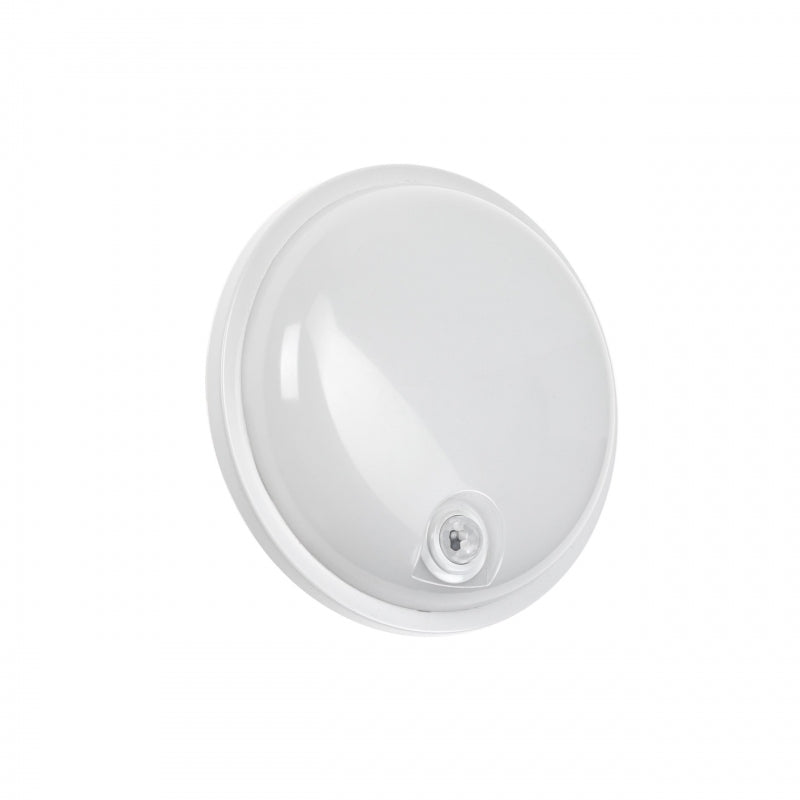 Plafonnier LED Spectrum 20W IP54 230V 4000K blanc neutre rond avec détecteur PIR 2300 lumens Blanc