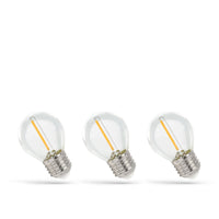 Spectrum LED E27 Bulb 1W 230V 2700K Warm White Clear Glass 60 lumens 300° Beam 3-Pack