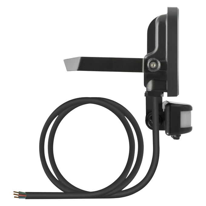 Ledvance LED Floodlight with Motion and Light Sensor, 10W 1100 lumens, 3000K Warm White, IP65 Black Housing