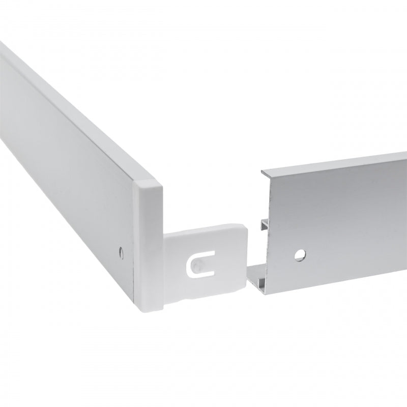 Cadre LED Spectrum pour luminaire ALGINE en saillie 300x1200mm, Aluminium blanc et polycarbonate
