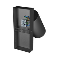 Applique murale LED GU10 Spectrum, montage en surface, 230V IP20 Aluminium noir rond 55x100mm pour éclairage intérieur