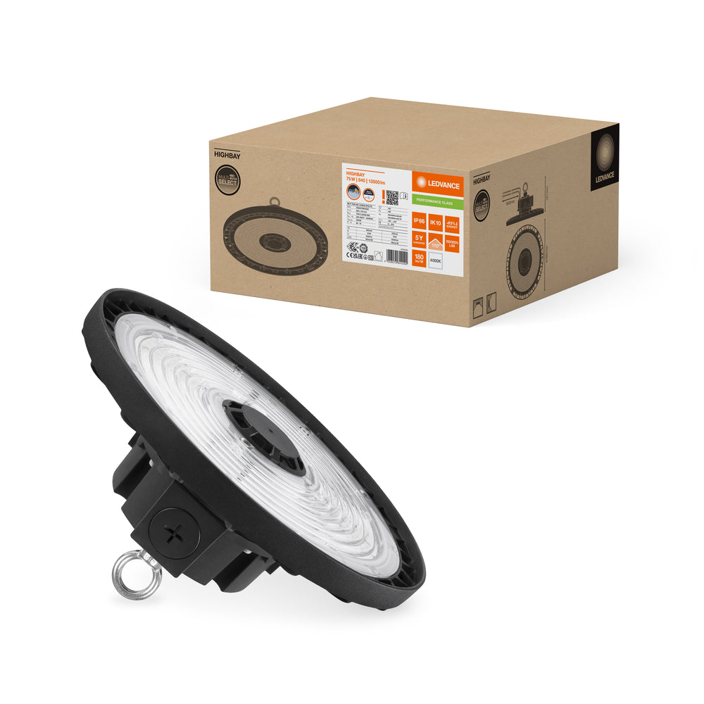 Spectrum LED Highbay Gen 5 Aluminium Noir 75W 4000K 13500 lumens 110D IP66 gradable 1-10V