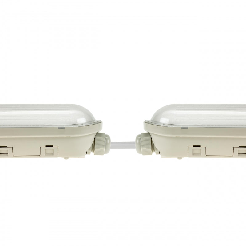 Spectrum LED LIMEA GIGANT Hermétique 1200mm 38W 6000K 230V IP65 IK10 Blanc Froid Plafonnier ou Suspension Gris