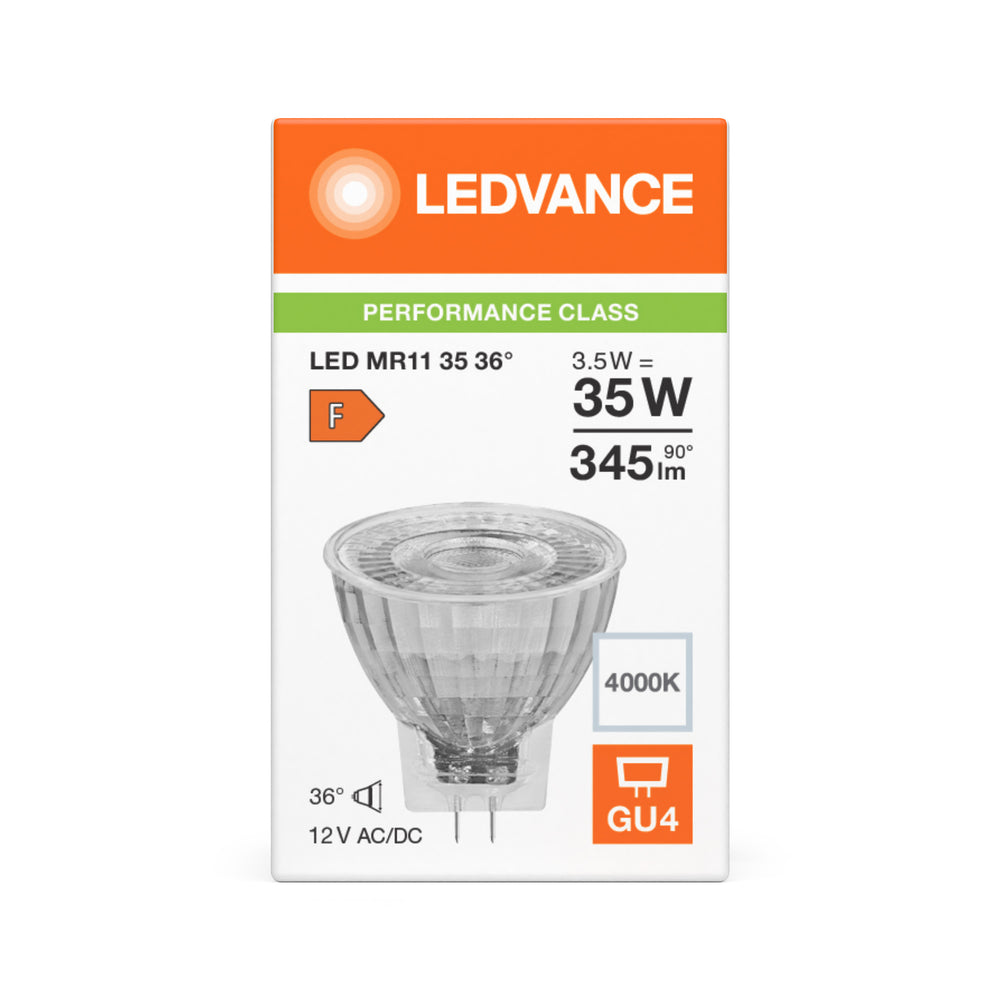 Ledvance Performance LED Spot Reflector GU4 MR11 4.2W 3450 lumens 36D 4000K Cool White replaces 35W