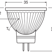 Projecteur LED Spectrum Réflecteur GU4 MR11 4.2W 4000K 345 lumens 36D Blanc Froid remplace 35W