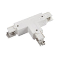 Spectrum LED track connector T2 left, 230V, IP20, aluminium housing, White finish, surface or hanging mount